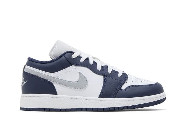 Air Jordan 1 Low GS Midnight Navy Wolf Grey