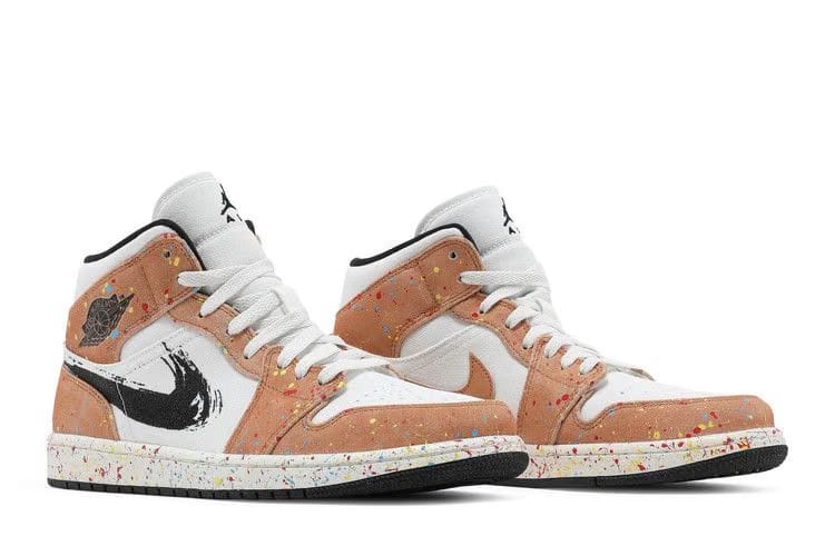Air Jordan 1 Mid SE Brushstroke Paint Splatter