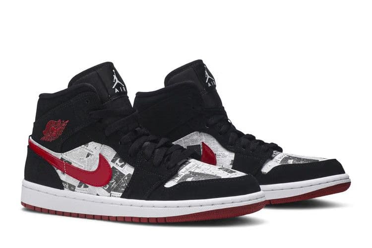 Air Jordan 1 Mid SE Newspaper Air Times