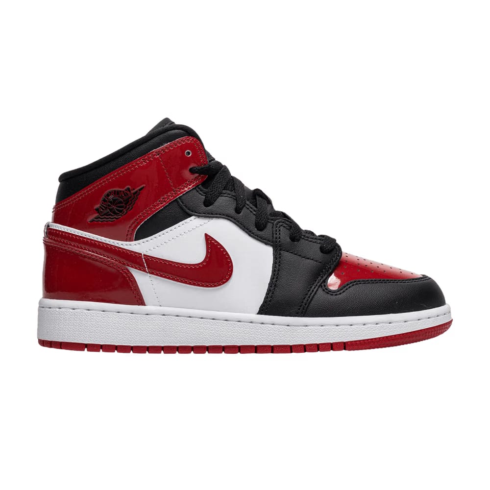 Air Jordan 1 Mid SE GS Patent Bred Toe