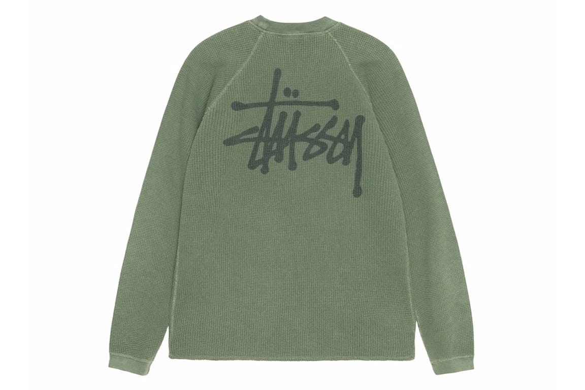 Stussy Raglan Thermal L/S Crew Pine