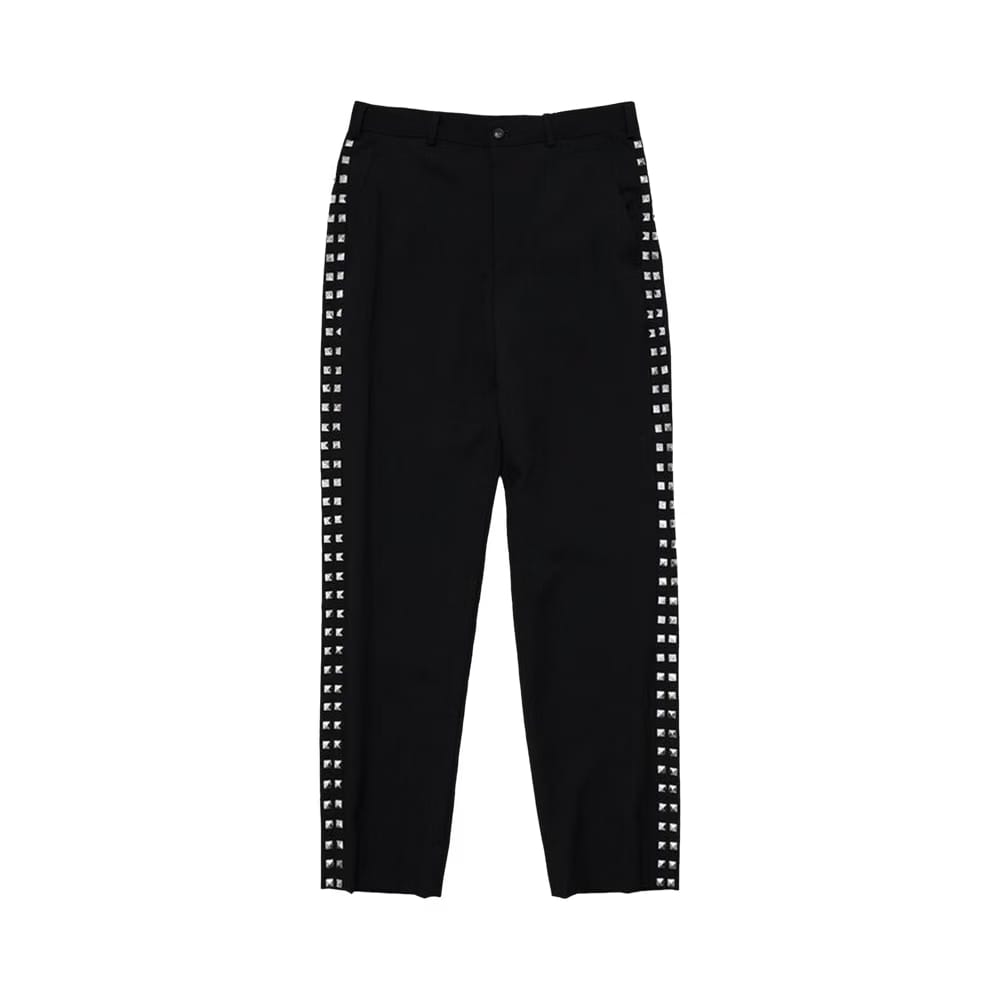 Comme des Garçons Black Slim Leg Trousers With Studs Black