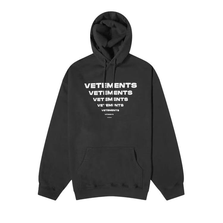 Vetements Pyramid Logo Hoodie Black