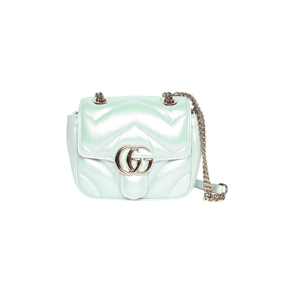 Gucci Marmont Mini Shoulder Bag Iridescent Salvy Green