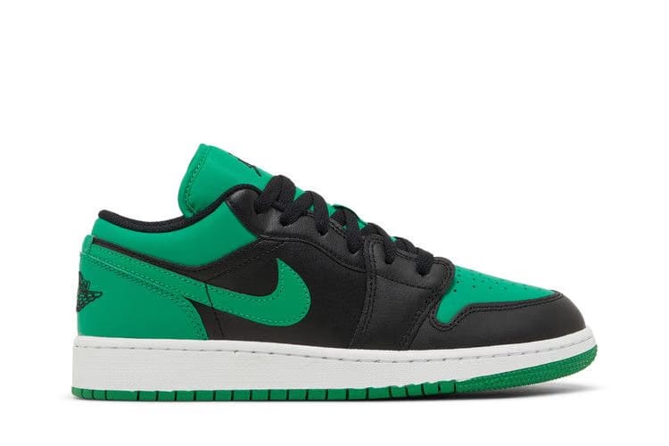 Air Jordan 1 Low GS Black Lucky Green