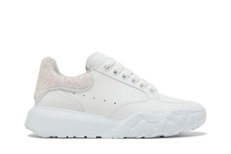 Alexander McQueen Wmns Court Trainer 'White Pink Glitter'