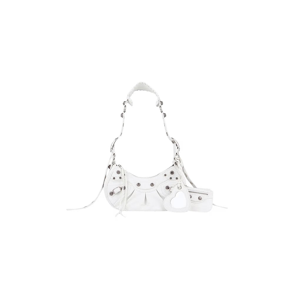 Balenciaga XS Le Cagole Shoulder Bag Optic White