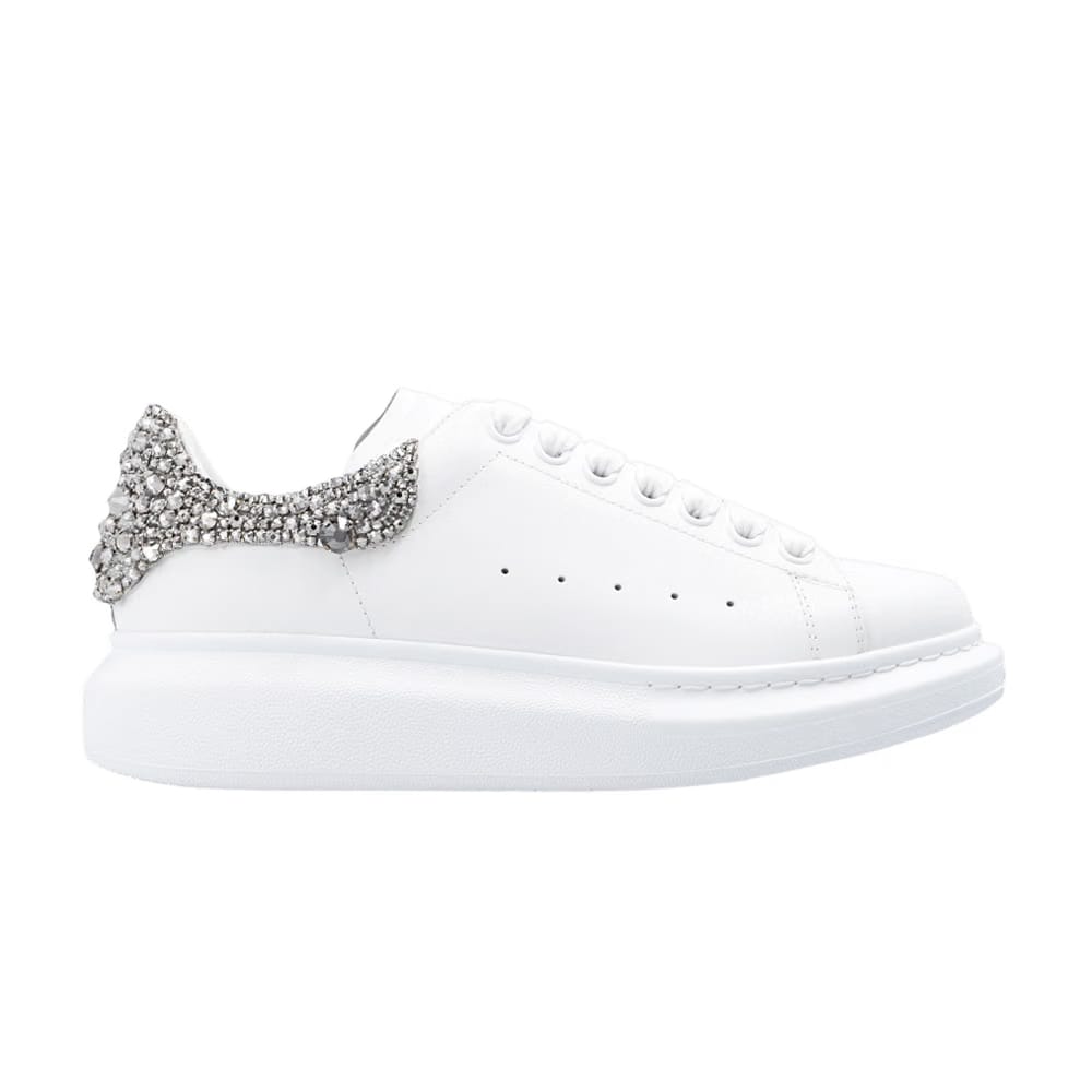 Alexander McQueen Oversized Sneaker White Silver Crystal