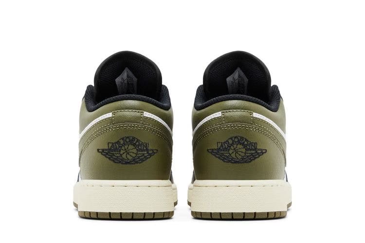 Air Jordan 1 Low GS Black Toe Medium Olive