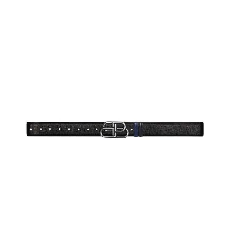 Balenciaga BB Rev Logo Belt Black/Navy