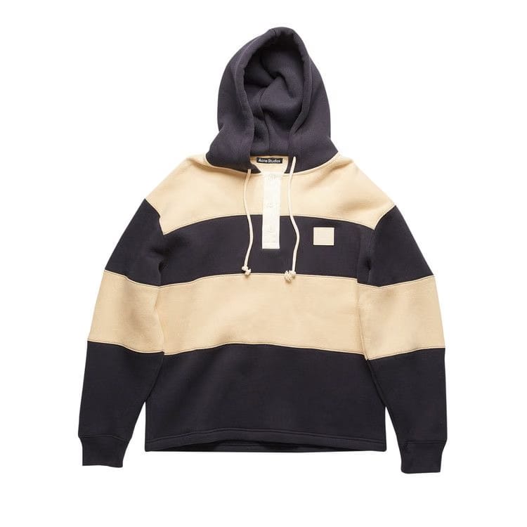 Acne Studios Hooded Rugby Sweatshirt Navy
