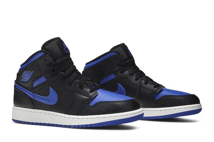 Air Jordan 1 Mid GS Black Hyper Royal