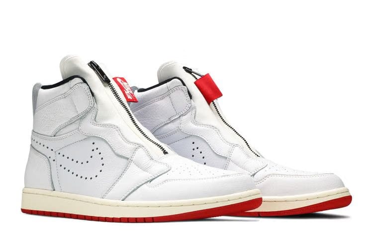 Air Jordan 1 Retro High Zip White University Red