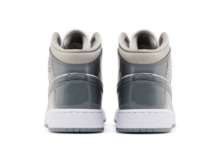 Air Jordan 1 Mid SE GS Patent Cool Grey