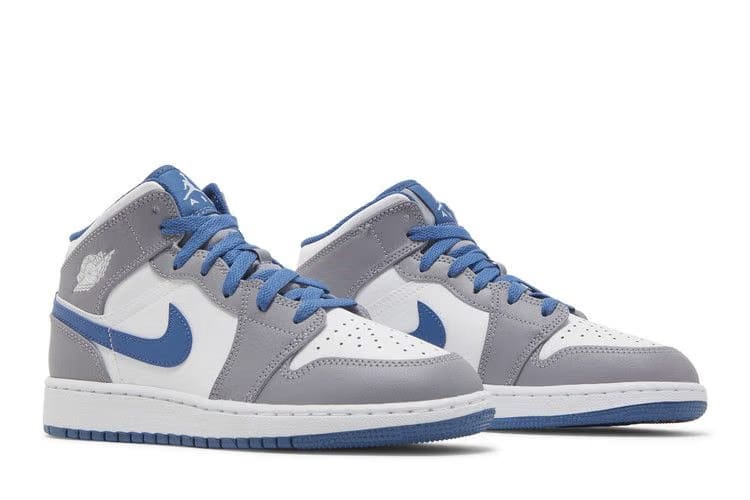 Air Jordan 1 Mid GS Cement True Blue