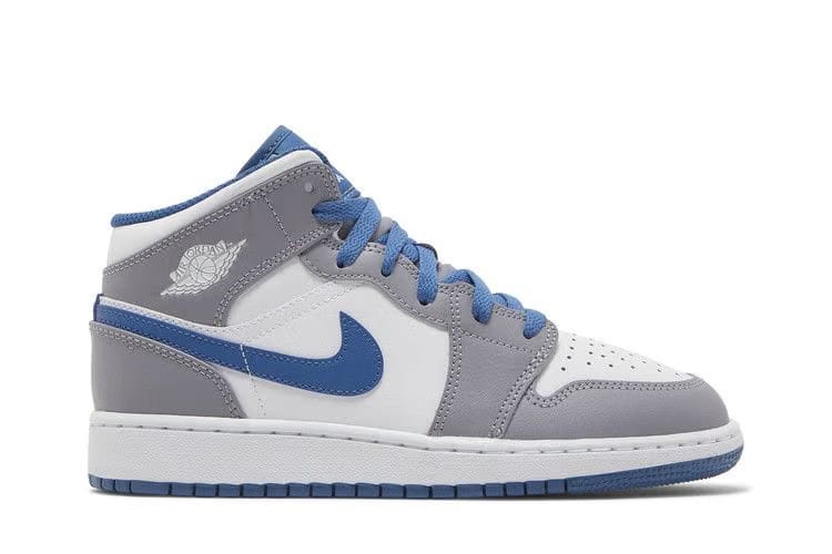Air Jordan 1 Mid GS Cement True Blue