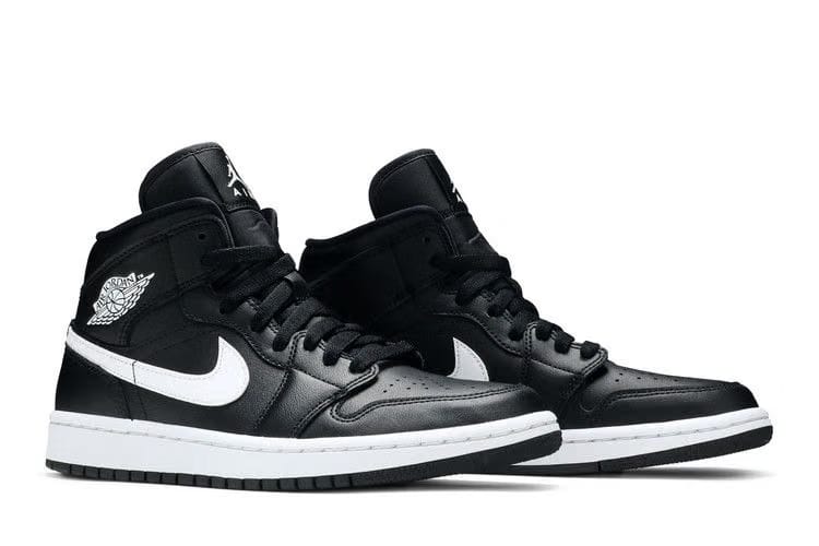 Wmns Air Jordan 1 Mid 'Black White'