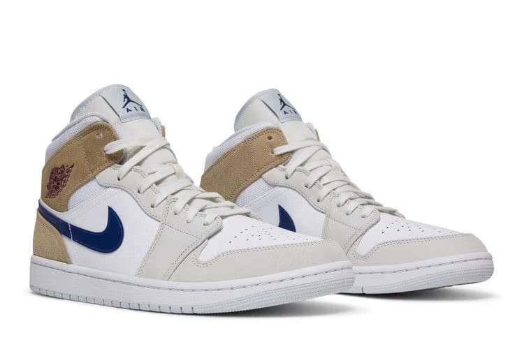 Air Jordan 1 Mid White Khaki Blue Void