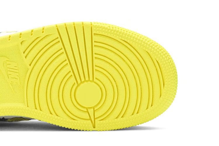 Air Jordan 1 Mid SE GS Rose Patch - Dynamic Yellow