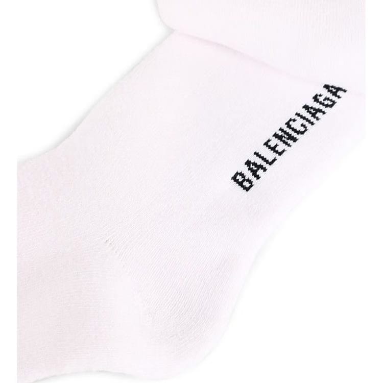 Balenciaga Logo Socks White/Black