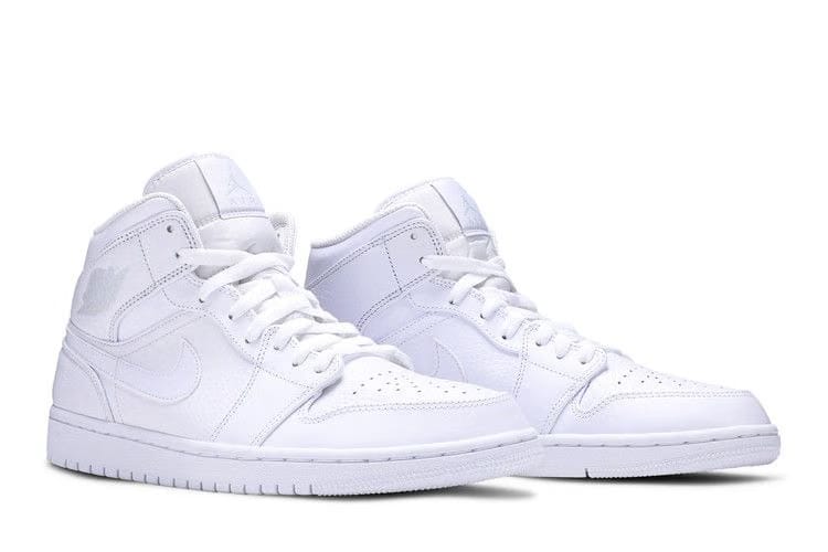 Air Jordan 1 Mid Triple White 2018