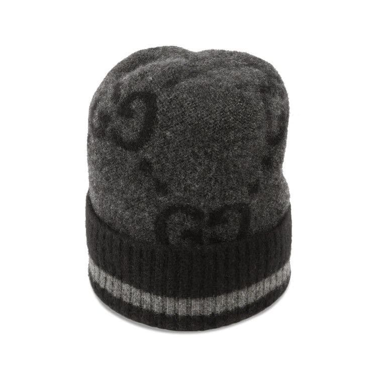 Gucci GG Knit Cashmere Hat Grey/Black
