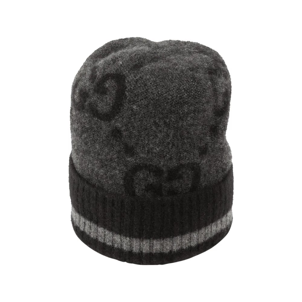 Gucci GG Knit Cashmere Hat Grey/Black