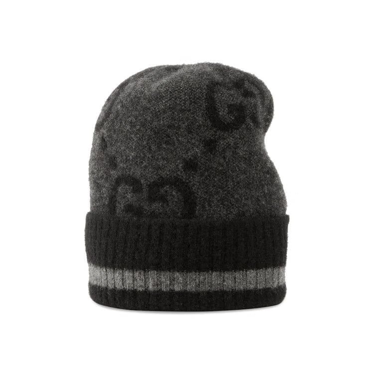 Gucci GG Knit Cashmere Hat Grey/Black