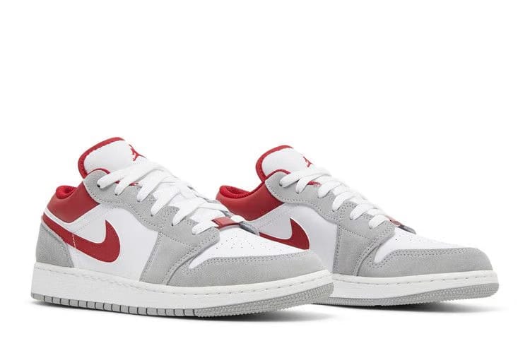 Air Jordan 1 Low SE GS Light Smoke Grey Gym Red