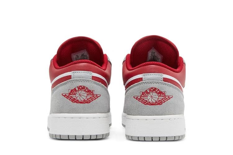 Air Jordan 1 Low SE GS Light Smoke Grey Gym Red