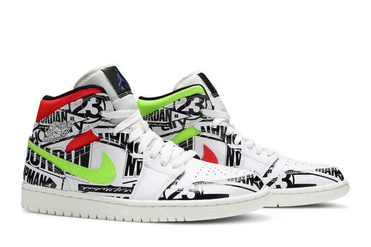 Air Jordan 1 Mid Over-Print Logos