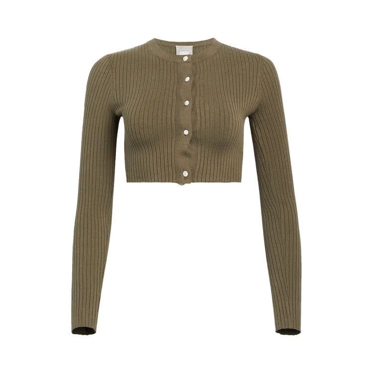 Kith Women Yvette II Cropped Cardigan Moss
