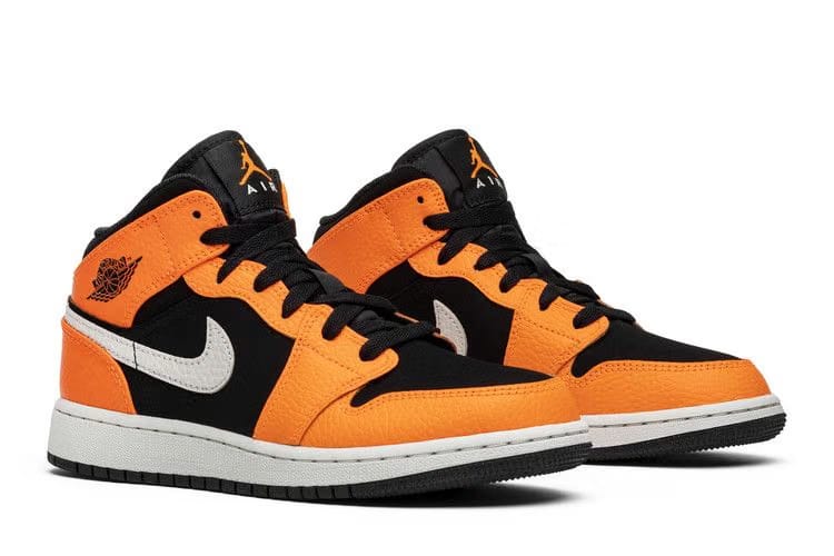 Air Jordan 1 Retro Mid GS Orange Black