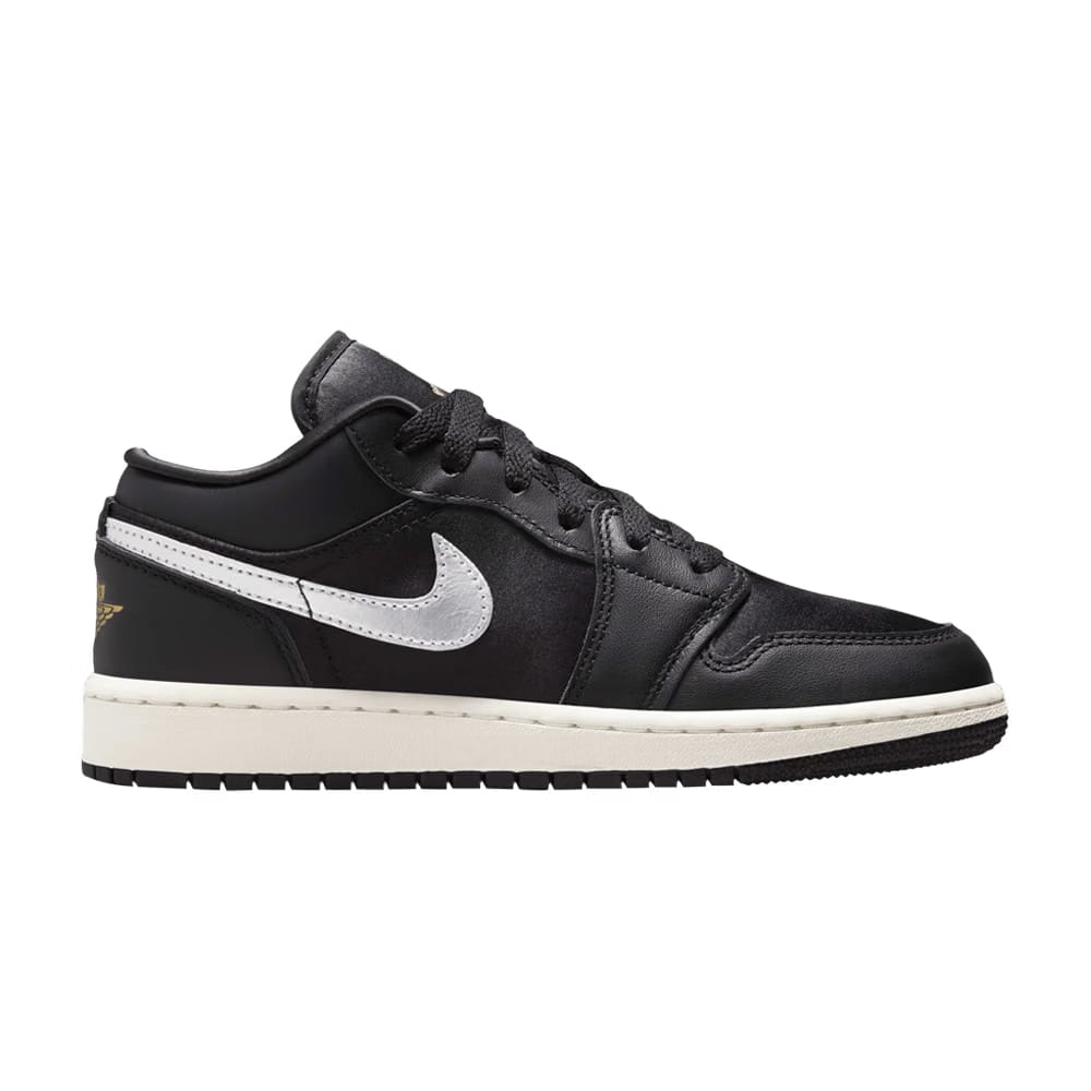 Air Jordan 1 Low SE GS Black Metallic Silver