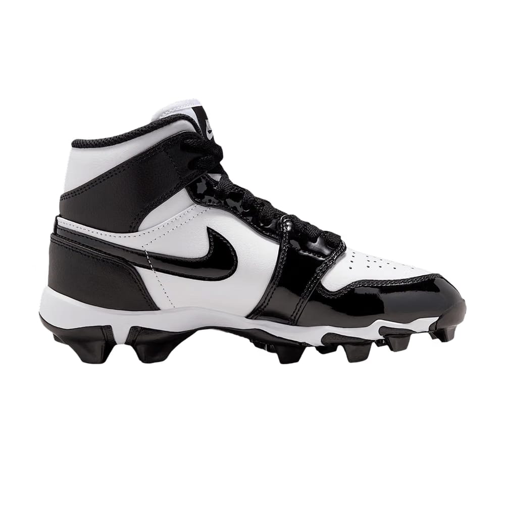 Air Jordan 1 Mid Cleats GS White Black