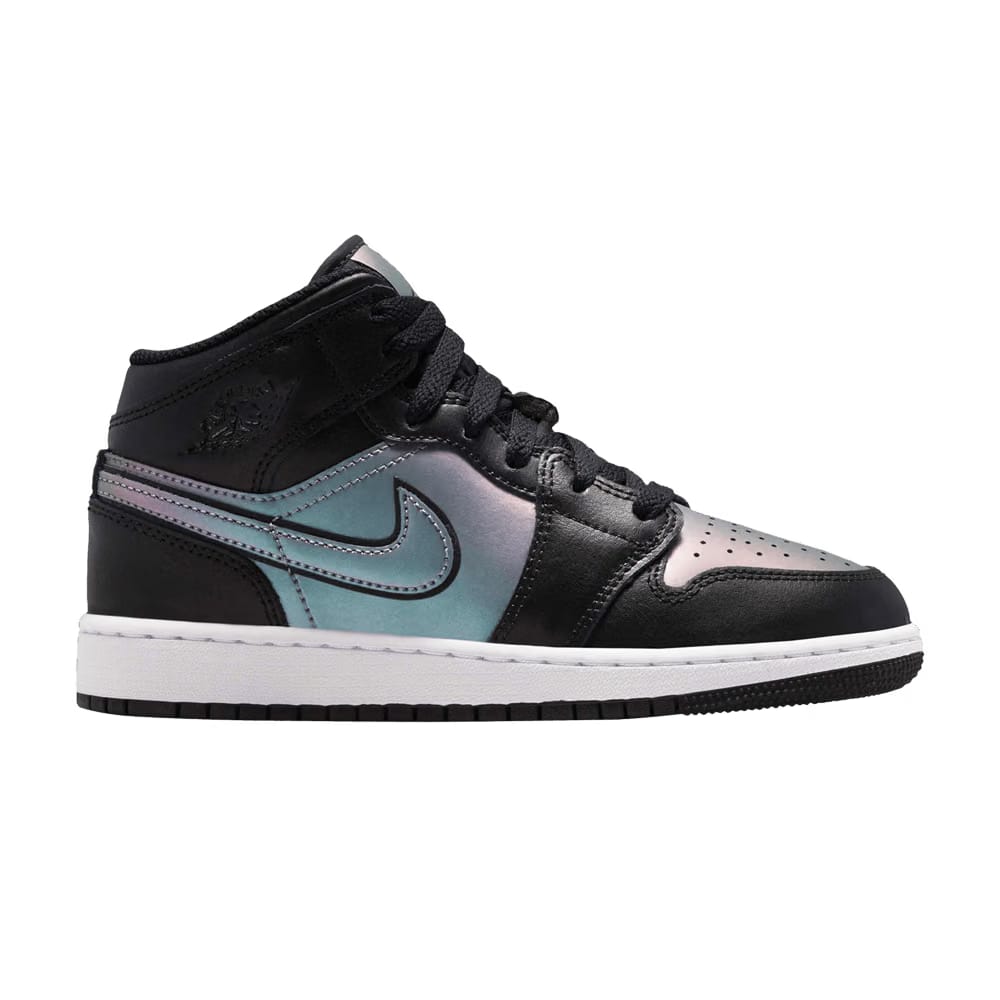 Air Jordan 1 Mid SE GS Black Iridescent