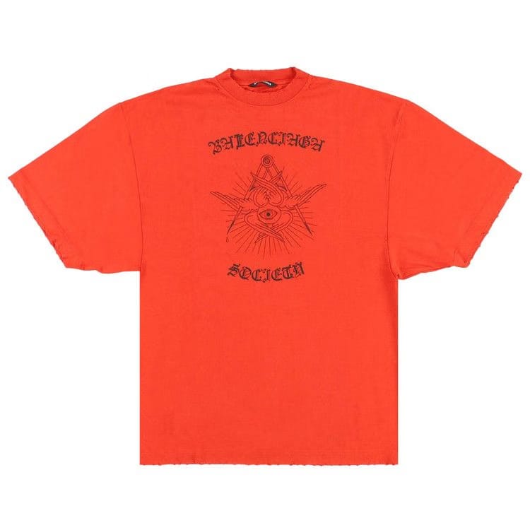 Balenciaga Gothic XL T-Shirt Red