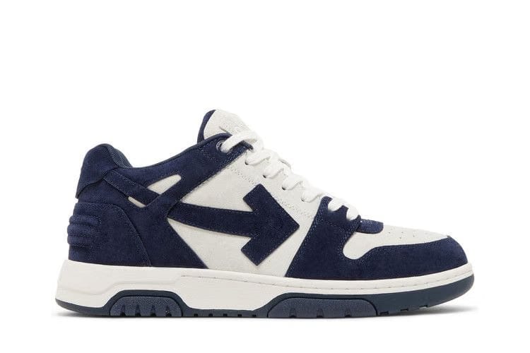 OFF-WHITE Out Of Office OOO Low Tops White Blue Suede