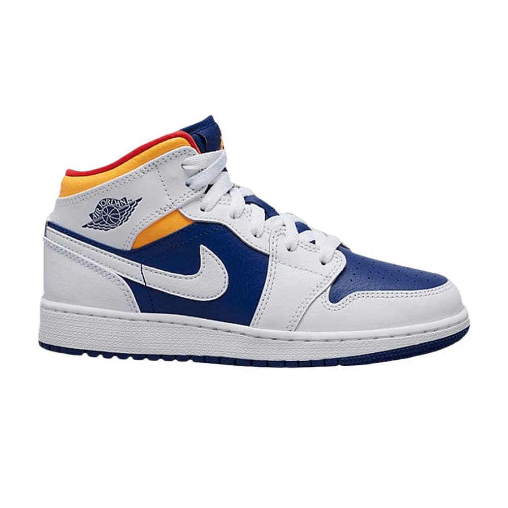 Air Jordan 1 Mid GS White Deep Royal Blue