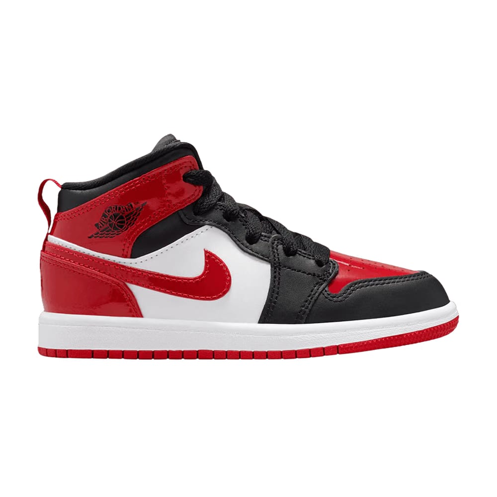 Air Jordan 1 Mid SE PS Patent Bred Toe
