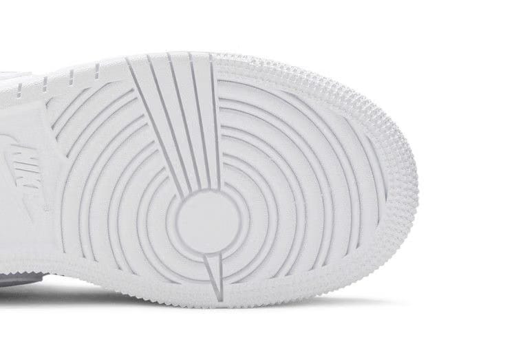 Air Jordan 1 Mid GS Triple White Tumbled Leather 2020