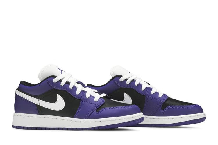 Air Jordan 1 Low GS Black Court Purple