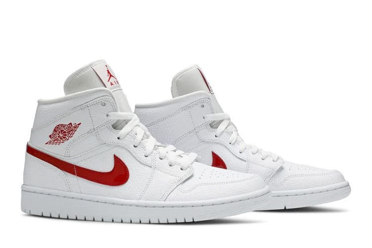 Wmns Air Jordan 1 Mid 'White University Red'