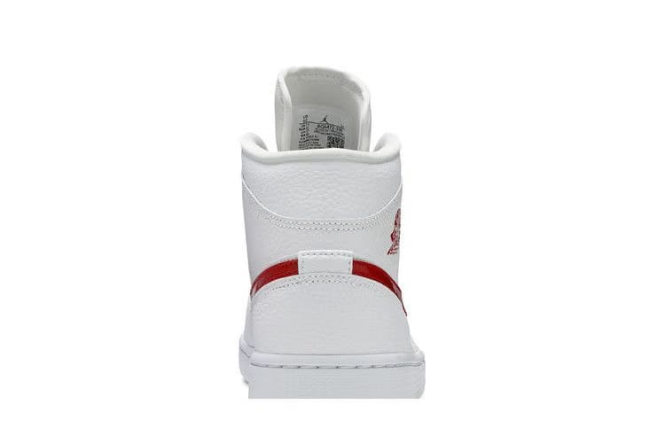 Wmns Air Jordan 1 Mid 'White University Red'