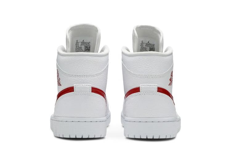 Wmns Air Jordan 1 Mid 'White University Red'