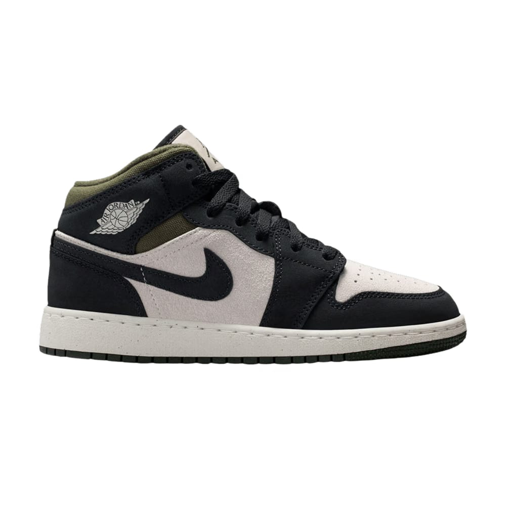 Air Jordan 1 Mid SE GS Medium Olive Off Noir