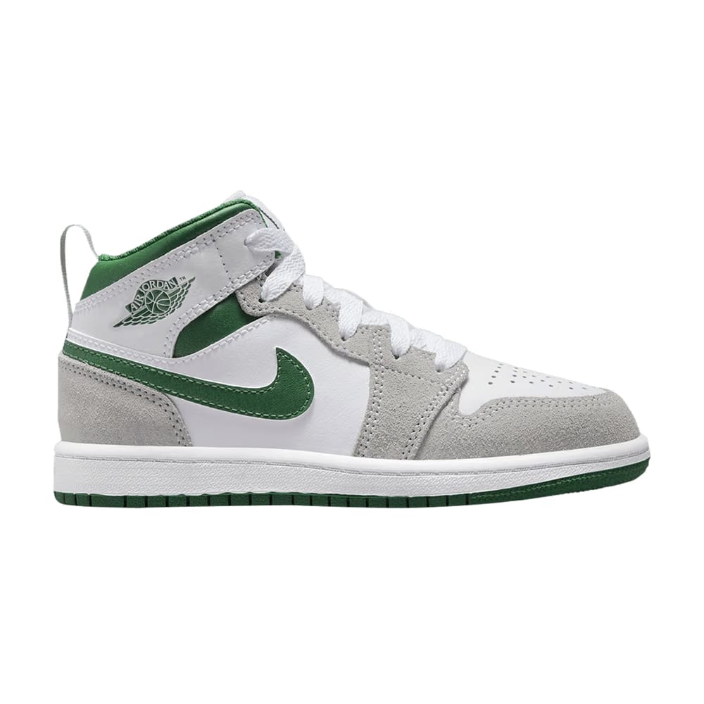 Air Jordan 1 Mid SE PS Grey Pine Green