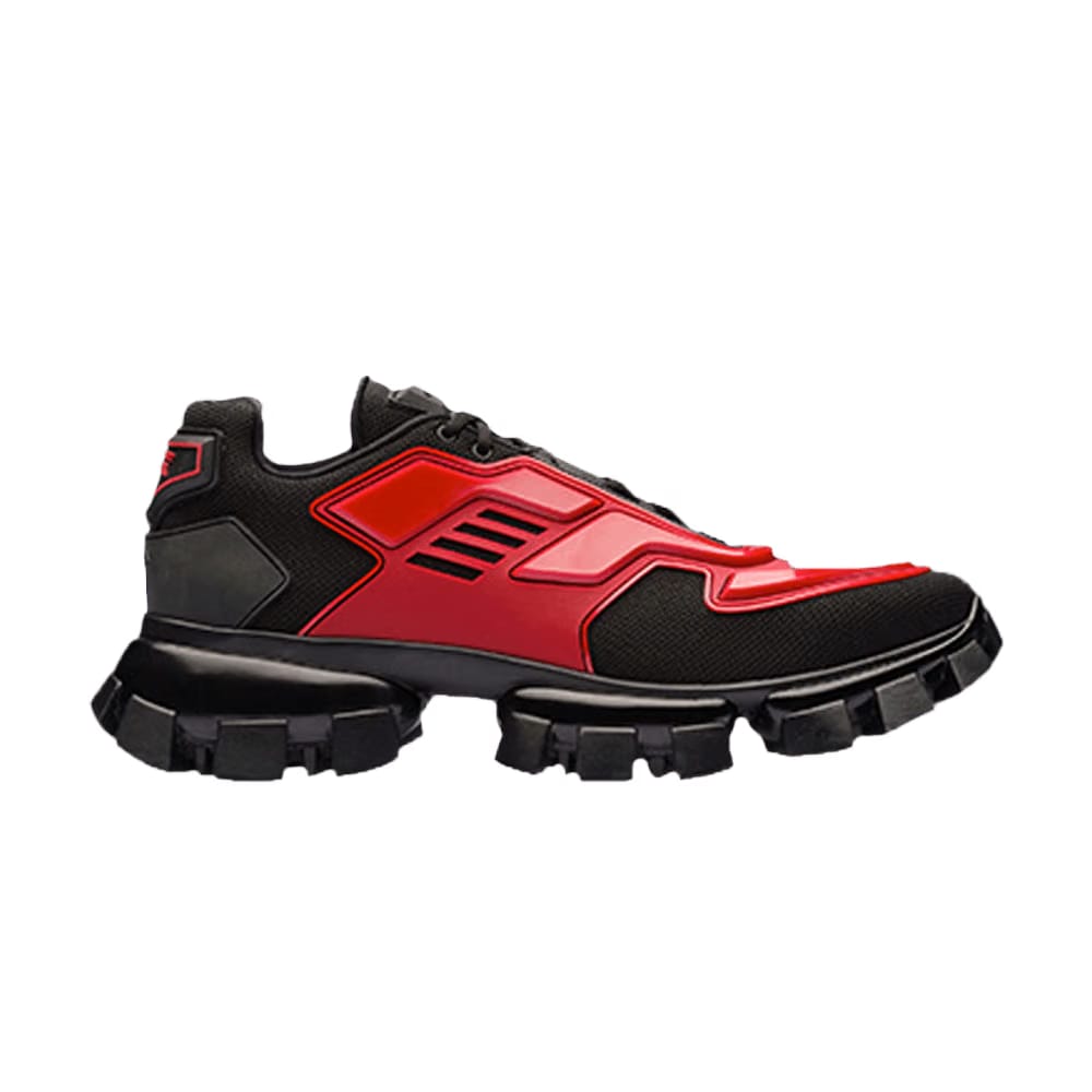 Prada Cloudbust Thunder Knit Sneaker Scarlet
