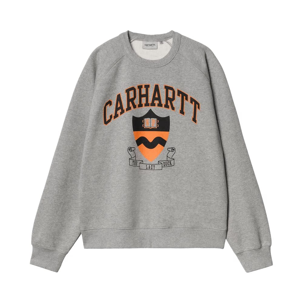 Carhartt WIP Lazy Duck Academy Sweatshirt Grey Heather