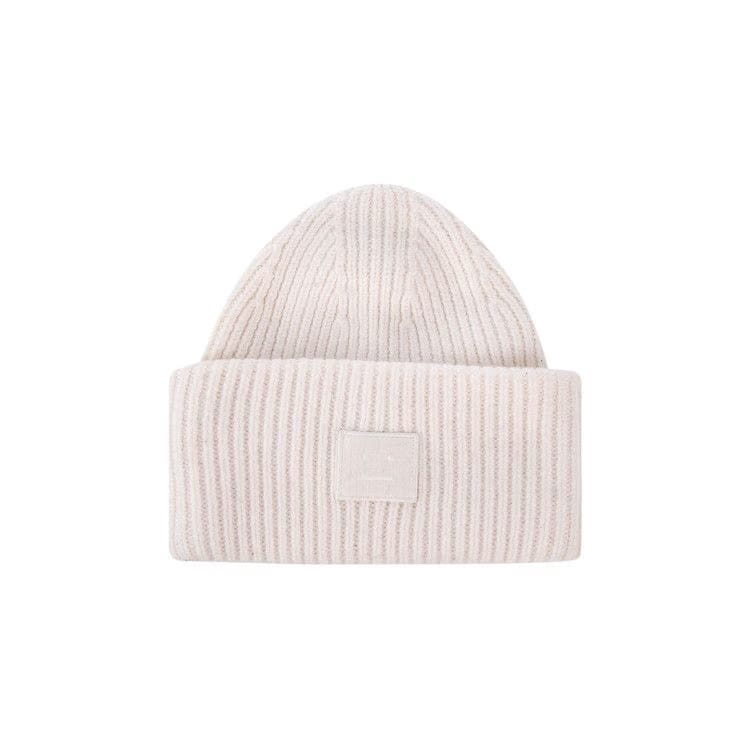 Acne Studios Wool Embroidered Beanie White